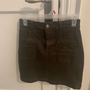 Mini skirt. Army coloured green.